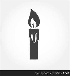 Candle outline icon. Vector illustration. For web design, banner, flyer, mobile and application interface, also useful for infographics.. Halloween candle outline icon.