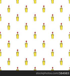 Candle pattern. Cartoon illustration of candle vector pattern for web. Candle pattern, cartoon style
