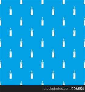 Candle pattern vector seamless blue repeat for any use. Candle pattern vector seamless blue