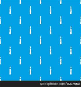 Candle relaxation pattern vector seamless blue repeat for any use. Candle relaxation pattern vector seamless blue