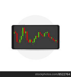 Candle stick graph chart of stock market investment trading. Vector illustration. Candle stick graph chart of stock market investment trading. Vector illustration.