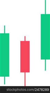 Candle trading chart analyzing crypto currency stock markets