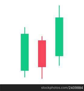 Candle trading chart for analyzing trading on crypto currency and stock markets