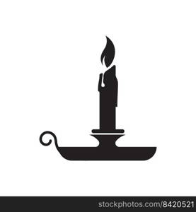 Candle Vector icon design illustration Template