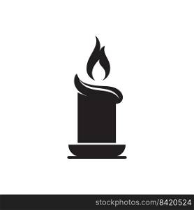 Candle Vector icon design illustration Template