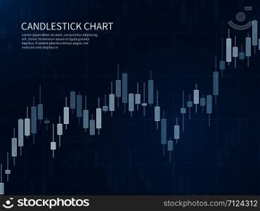 Candlestick chart. Financial market growth graph. Forex trading and stocks investment business vector concept. Illustration of data stock and graph market. Candlestick chart. Financial market growth graph. Forex trading and stocks investment business vector concept