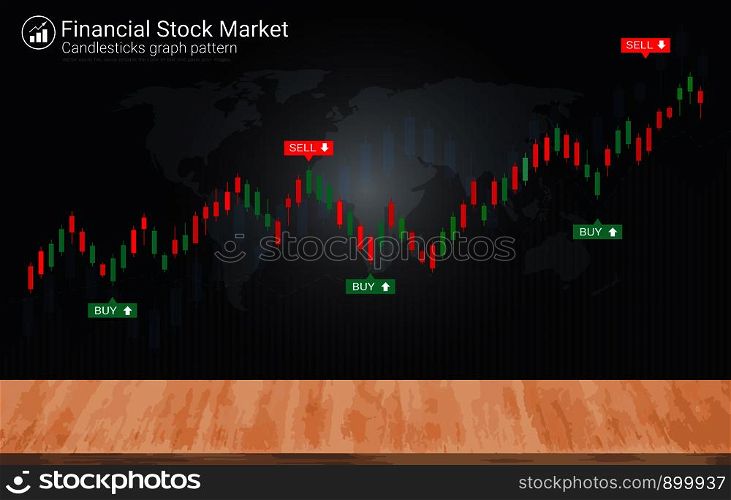Candlestick patterns on blackboard is a style of financial chart, Suitable for forex stock market investment trading concept and used to describe price movements of a security, derivative, or currency