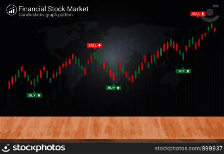 Candlestick patterns on blackboard is a style of financial chart, Suitable for forex stock market investment trading concept and used to describe price movements of a security, derivative, or currency