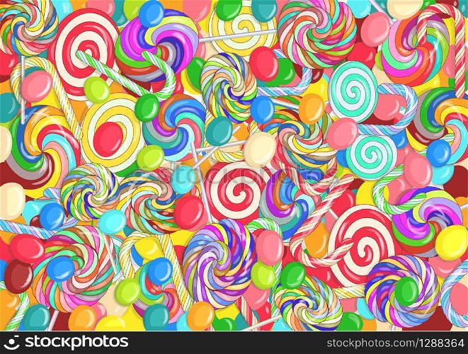candy background. Mixed colorful abstarct sweet.