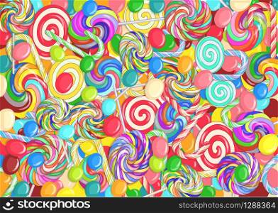 candy background. Mixed colorful abstarct sweet.