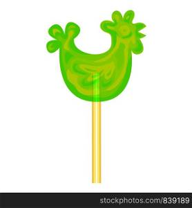 Candy cock stick icon. Cartoon of candy cock stick vector icon for web design isolated on white background. Candy cock stick icon, cartoon style