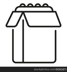 Candy food box icon outline vector. Takeaway food. Delivery cake. Candy food box icon outline vector. Takeaway food