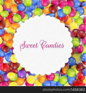 Candy frame background.vector