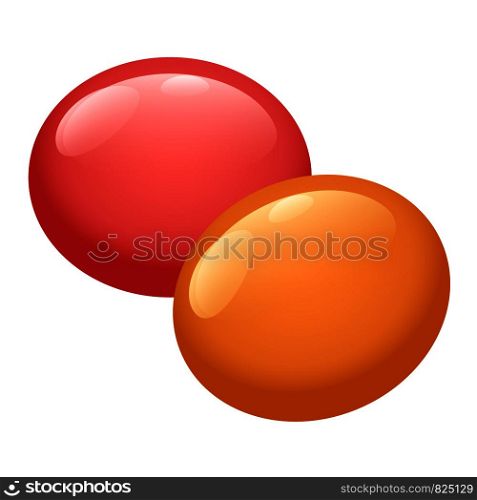Candy gum icon. Realistic illustration of candy gum vector icon for web design isolated on white background. Candy gum icon, realistic style