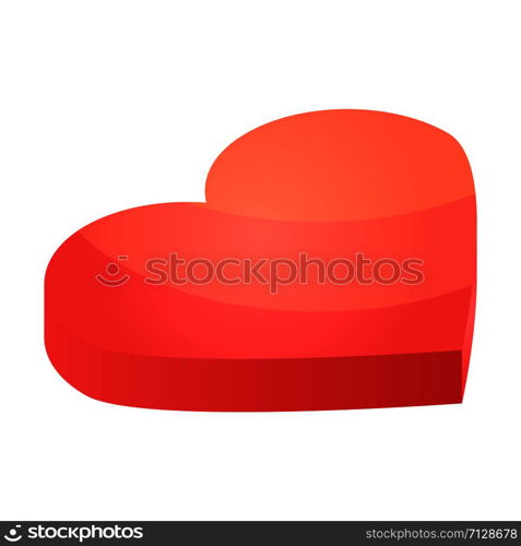 Candy heart icon. Isometric of candy heart vector icon for web design isolated on white background. Candy heart icon, isometric style