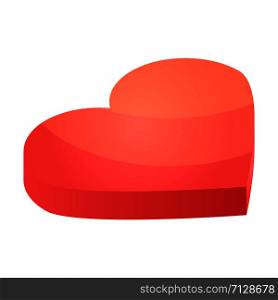 Candy heart icon. Isometric of candy heart vector icon for web design isolated on white background. Candy heart icon, isometric style