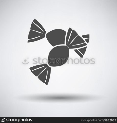 Candy icon on gray background with round shadow. Vector illustration.