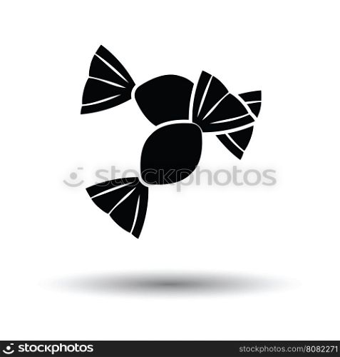 Candy icon. White background with shadow design. Vector illustration.
