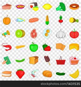 Candy icons set. Cartoon style of 36 candy vector icons for web for any design. Candy icons set, cartoon style