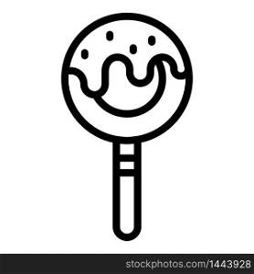 Candy lollypop icon. Outline candy lollypop vector icon for web design isolated on white background. Candy lollypop icon, outline style