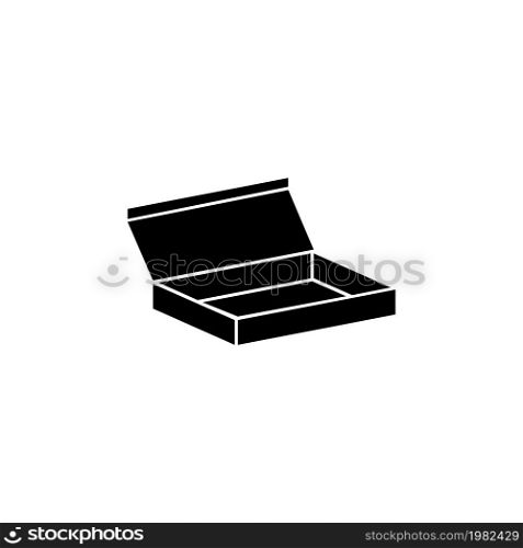 Candy Open Box. Flat Vector Icon illustration. Simple black symbol on white background. Candy Open Box sign design template for web and mobile UI element. Candy Open Box Flat Vector Icon