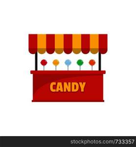 Candy selling icon. Flat illustration of candy selling candy selling vector icon for web.. Candy selling icon, flat style.
