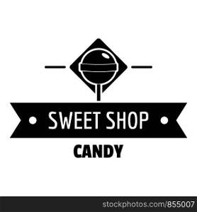 Candy shop logo. Simple illustration of candy shop vector logo for web. Candy shop logo, simple black style