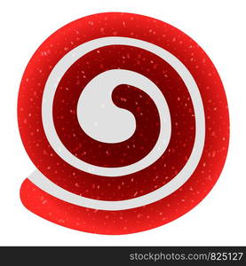 Candy swirl icon. Realistic illustration of candy swirl vector icon for web design isolated on white background. Candy swirl icon, realistic style