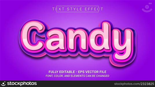 Candy Text Style Effect. Editable Graphic Text Template. Graphic Design Element.