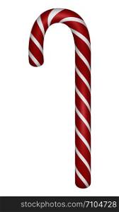 Candy xmas stick icon. Realistic illustration of candy xmas stick vector icon for web design isolated on white background. Candy xmas stick icon, realistic style