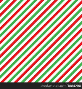 Cane candy diagonal stripes red green white seamless pattern christmas background