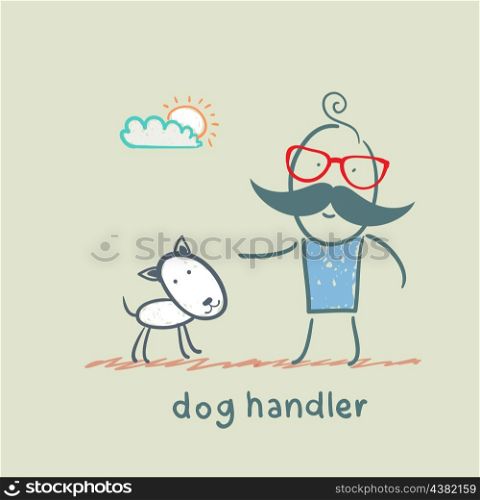 canine training a dog