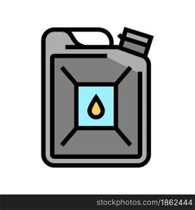 canister for fuel color icon vector. canister for fuel sign. isolated symbol illustration. canister for fuel color icon vector illustration