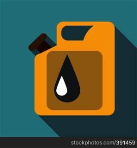 Canister for gasoline icon. Flat illustration of canister for gasoline vector icon for web. Canister for gasoline icon, flat style