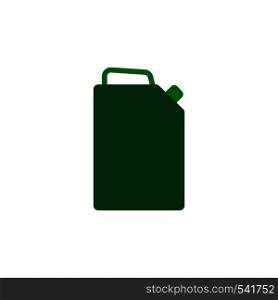 Canister of gasoline. Fuel canister icon. Jerrycan symbol. Flat vector illustration isolated on white background.. Canister of gasoline. fuel canister vector icon. Jerrycan symbol