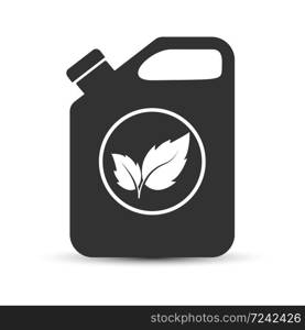 Canister with Leaves icon. Simple vector icon for thematic design, sites and applications, isolated on white background.