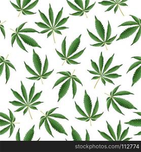 Cannabis Background. Vector Marijuana Seamless Pattern. Cannabis Background. Vector Seamless Vector Pattern Hashish Narcotic.