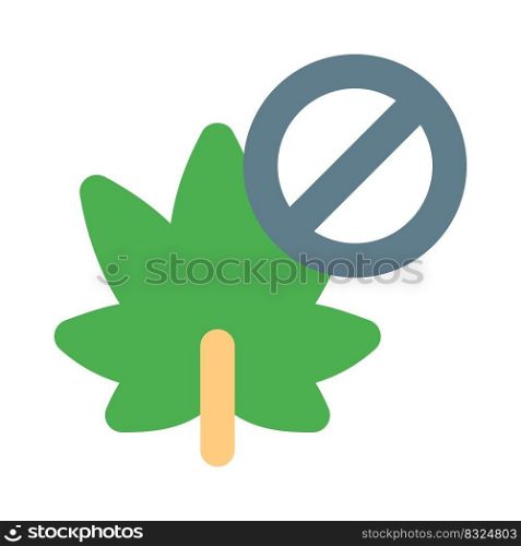 Cannabis banned in multiple states isolated on a white background