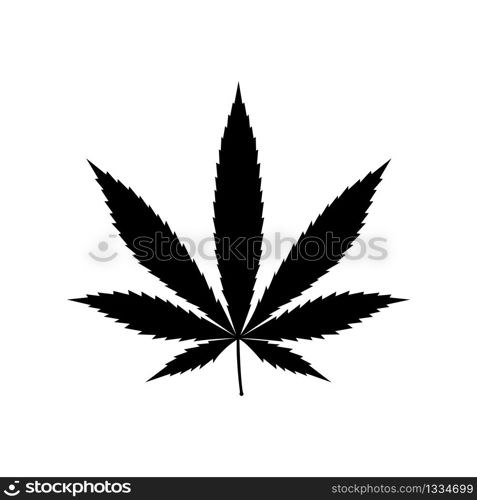 Cannabis icon. Marijuana leaf sign symbol isolated on white background. Legalization of medical marijuana. Vector EPS 10