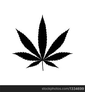 Cannabis icon. Marijuana leaf sign symbol isolated on white background. Legalization of medical marijuana. Vector EPS 10