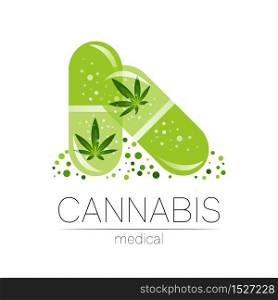 Cannabis in the 2 tablet pill capsule with seeds vector logotype for medicine and doctor. Medical marijuana symbol. Pharmaceuticals with plant and leaf for health. Concept sign of green herb. Green.. Cannabis in the 2 tablet pill capsule with seeds vector logotype for medicine and doctor. Medical marijuana symbol. Pharmaceuticals with plant and leaf for health. Concept sign of green herb. Green