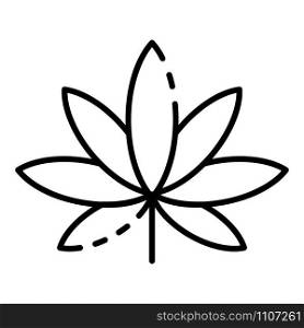 Cannabis leaf icon. Outline cannabis leaf vector icon for web design isolated on white background. Cannabis leaf icon, outline style
