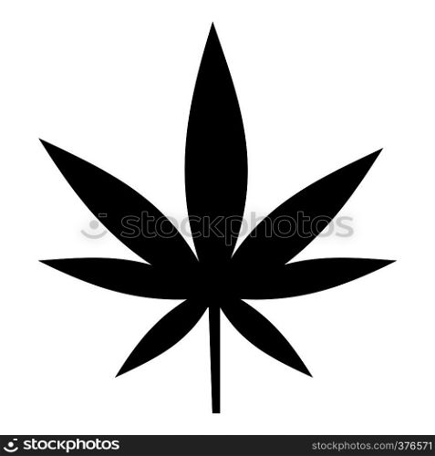 Cannabis leaf icon. Simple illustration of cannabis leaf vector icon for web. Cannabis leaf icon, simple style