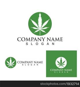 Cannabis leaf logo and symbol vector
