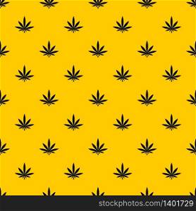 Cannabis leaf pattern seamless vector repeat geometric yellow for any design. Cannabis leaf pattern vector