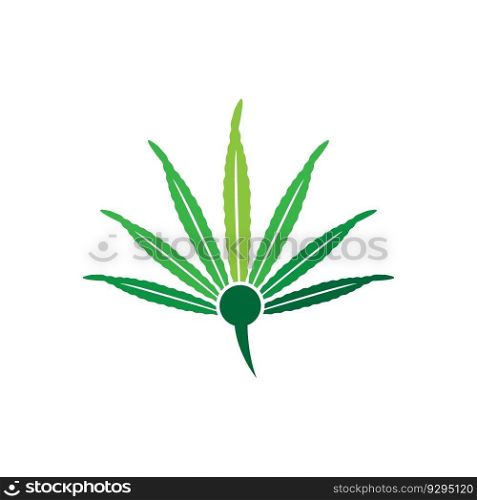 cannabis leaf symbol and icon vector