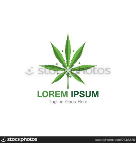 Cannabis leaf template vector illustration icon design