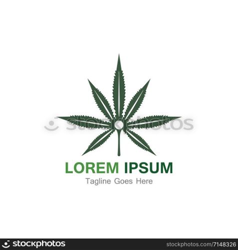 Cannabis leaf template vector illustration icon design