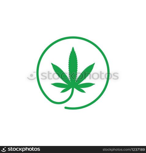 cannabis leaf vector icon illustration design template