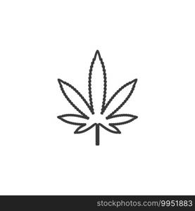 cannabis leaf vector icon illustration design template